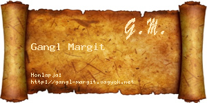 Gangl Margit névjegykártya